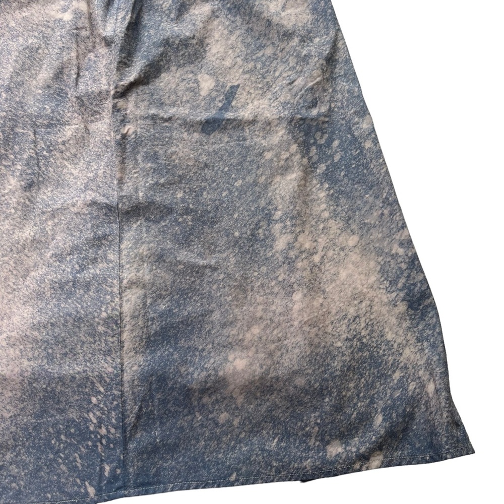 Banana Republic Women’s Size 12 Blue, Tan, Acid Wash Denim Look Lined Midi Skirt - Picture 11 of 15